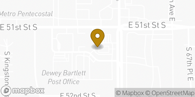 Map showing the location of Amazon Locker - Recipient in Tulsa, OK 74145