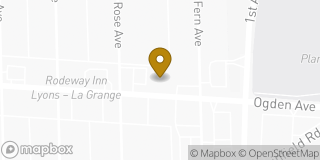 Map showing the location of AutoZone in Lyons, IL 60534