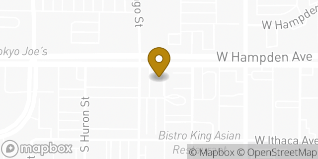 Map showing the location of McDonald's in Englewood, CO 80110