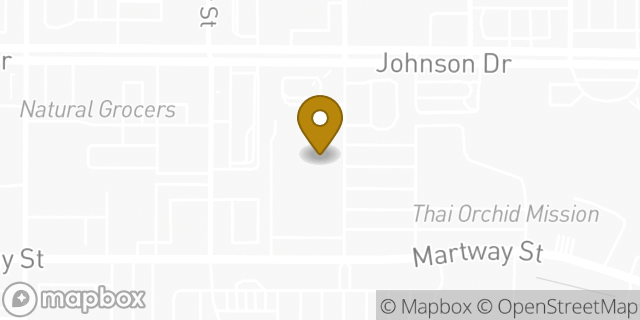 Map showing the location of Planet Fitness in Mission, KS 66202