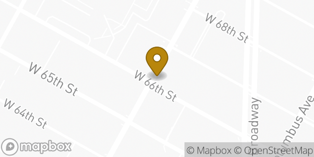 Map showing the location of Starbucks in New York, NY 10023