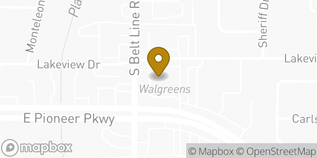Map showing the location of ATM Walgreens in Grand Prairie, TX