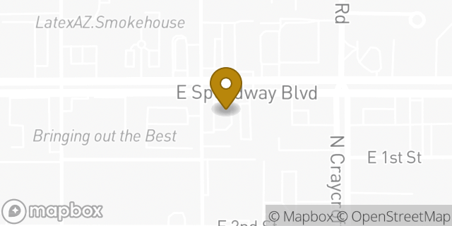 Map showing the location of Speedway & Woodland in Tucson, AZ 85712