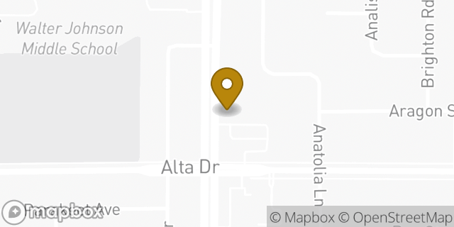 Map showing the location of Papa Johns Pizza in Las Vegas, NV 89145