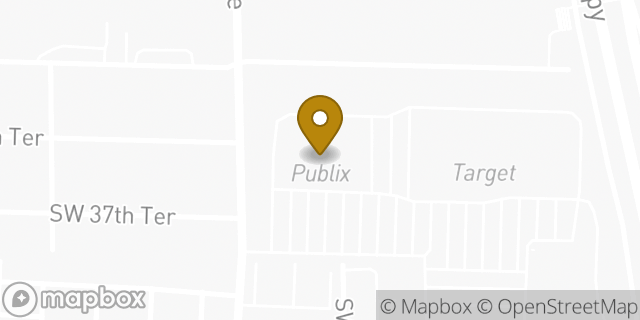 Map showing the location of Publix in Miami, FL 33155