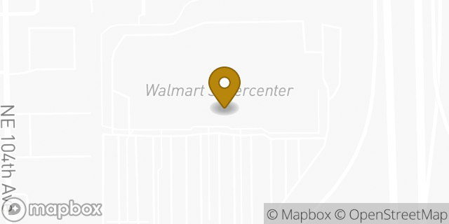 Map showing the location of Walmart in Vancouver, WA 98664