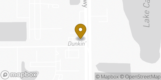 Map showing the location of Dunkin' in Orlando, FL 32839