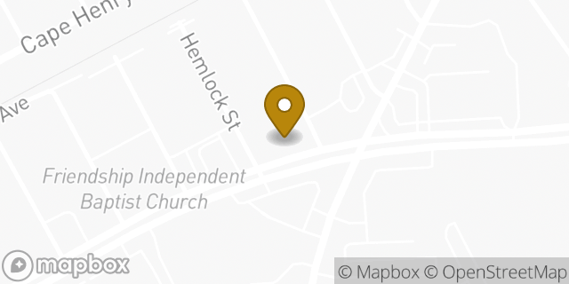 Map showing the location of American Legion Auxiliary Norfolk,Va Unit 37 in Norfolk, VA 23502