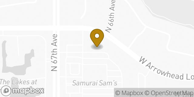 Map showing the location of KinderCare in Glendale, AZ 85308