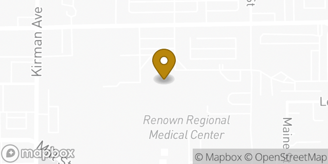 Map showing the location of Starbucks in Reno, NV 89502