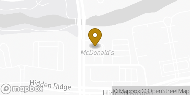 Map showing the location of McDonald's in Irving, TX 75038