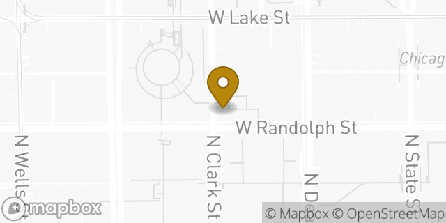 Map showing the location of Fifth Third Bank in Chicago, IL 60601