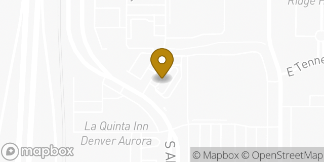 Map showing the location of Sonic Drive In in Aurora, CO 80012