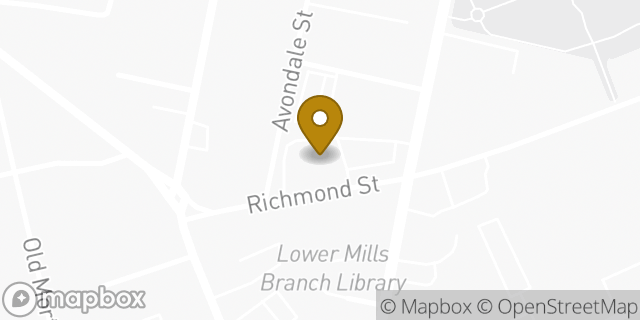 Map showing the location of CVS Pharmacy in Boston, MA 02124
