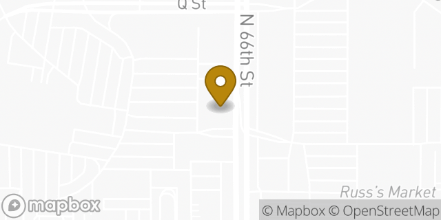 Map showing the location of Panera Bread in Lincoln, NE 68510
