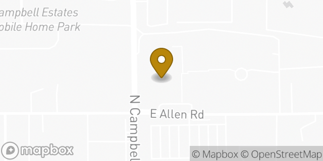 Map showing the location of Banner Health in Tucson, AZ 85719