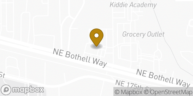 Map showing the location of Amazon Locker - Cleft in Kenmore, WA 98028