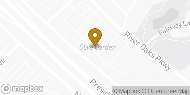 Map showing the location of Olive Garden in Garland, TX 75040