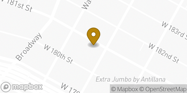 Map showing the location of Target in New York, NY 10033