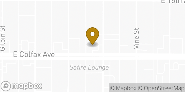 Map showing the location of Amazon Locker - Wizard in Denver, CO 80206