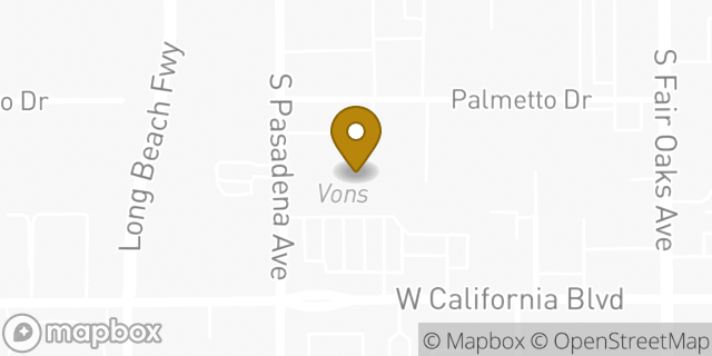 Map showing the location of Coinme in Pasadena, CA 91105