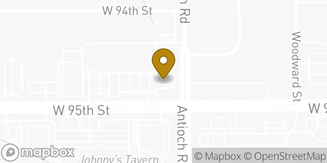 Map showing the location of 7-Eleven in Overland Park, KS 66212