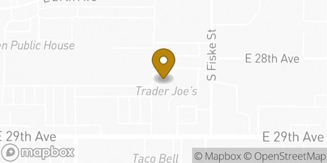 Map showing the location of Trader Joe's in Spokane, WA 99223