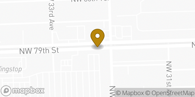Map showing the location of Walmart Grocery Pickup and Delivery in Miami, FL 33147