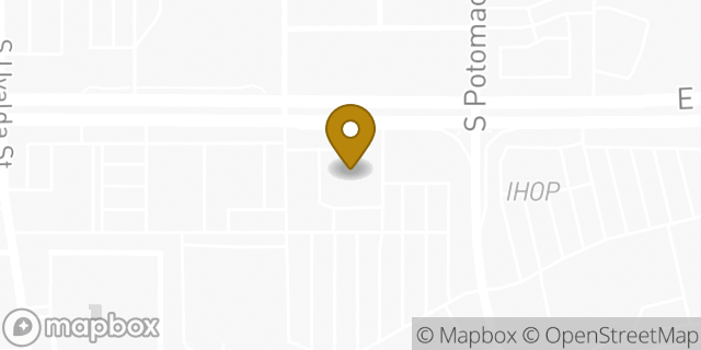 Map showing the location of AutoZone in Aurora, CO 80012