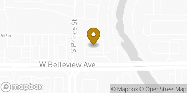 Map showing the location of ATM Walgreens in Littleton, CO