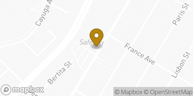 Map showing the location of Safeway in San Francisco, CA 94112