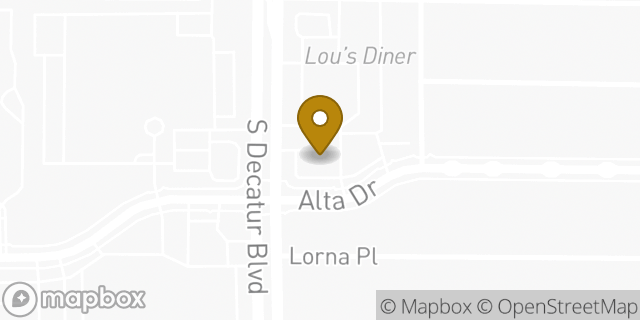 Map showing the location of McDonald's in Las Vegas, NV 89107