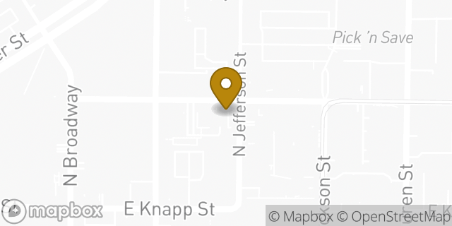 Map showing the location of The UPS Store in Milwaukee, WI 53202