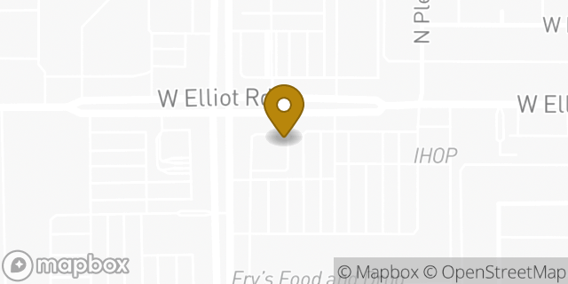 Map showing the location of Starbucks in Chandler, AZ 85225
