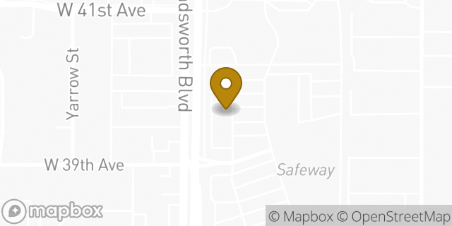 Map showing the location of McDonald's in Wheat Ridge, CO 80033