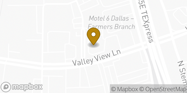 Map showing the location of Chase Bank in Farmers Branch, TX 75234