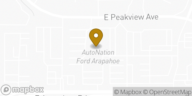 Map showing the location of Ford Motor Company in Centennial, CO 80112