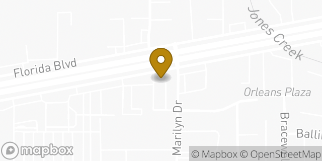 Map showing the location of McDonald's in Baton Rouge, LA 70815