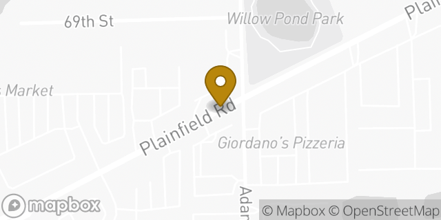 Map showing the location of Willowbrook KinderCare in Willowbrook, IL 60527