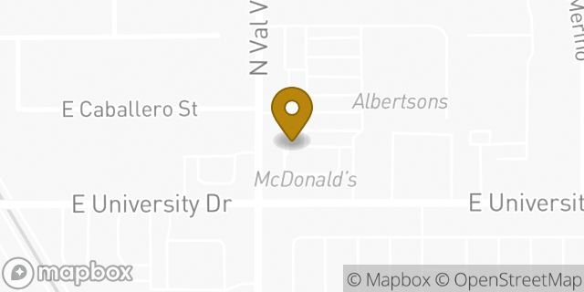 Map showing the location of McDonald's in Mesa, AZ 85213