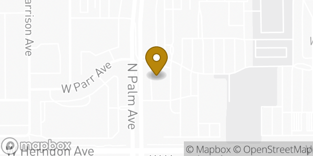 Map showing the location of Fresno, CA (Palmdon) in Fresno, CA 93650