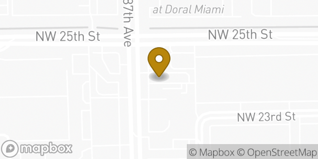Map showing the location of McDonald's in Doral, FL 33172