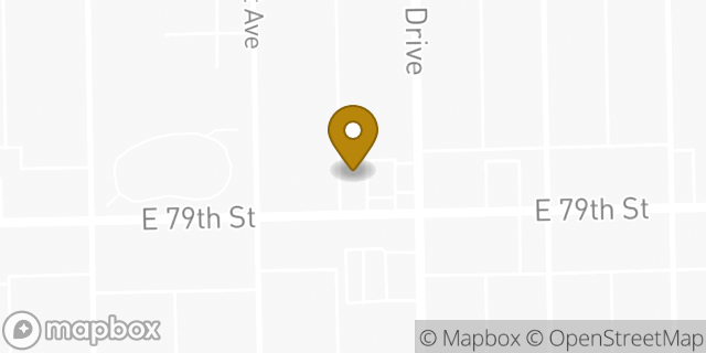 Map showing the location of Dunkin' in Chicago, IL 60619
