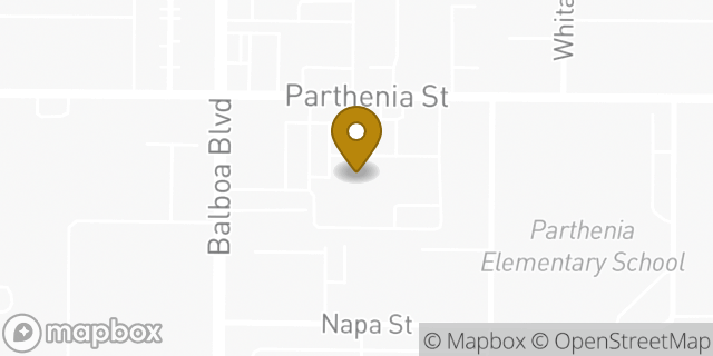 Map showing the location of Planet Fitness in North Hills, CA 91343