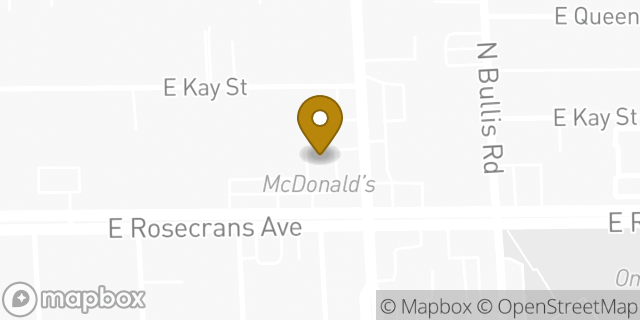 Map showing the location of McDonald's in Compton, CA 90221