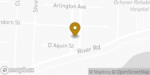 Map showing the location of American Legion Hall in New Orleans, LA 70121