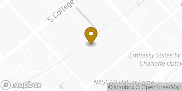Map showing the location of Starbucks in Charlotte, NC 28202