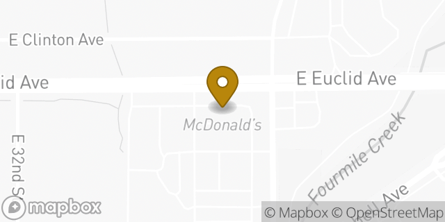 Map showing the location of McDonald's in Des Moines, IA 50317