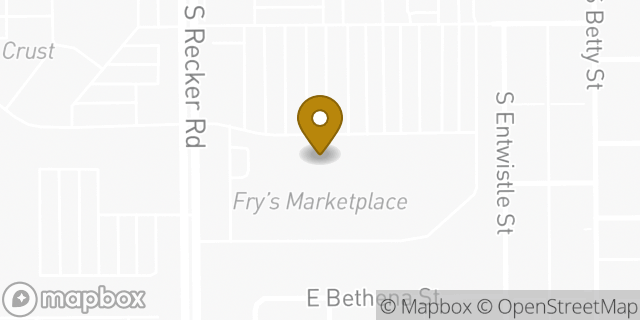 Map showing the location of Starbucks Coffee Company in Gilbert, AZ 85295
