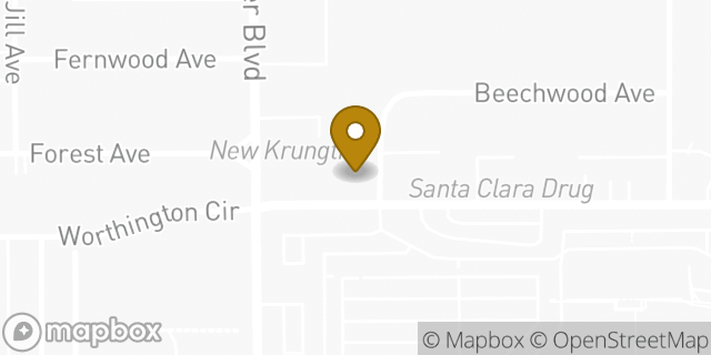 Map showing the location of Baskin-Robbins in San Jose, CA 95128
